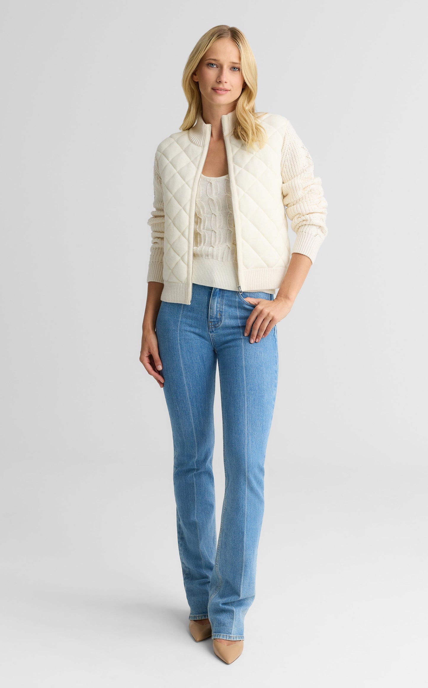 Diana Shell In Merino Blend Cable Knit