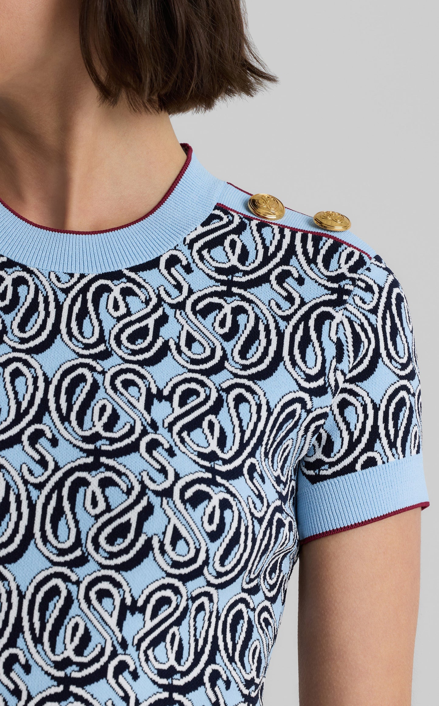 Bekah Dress in St. John x Malbon Logo Knit