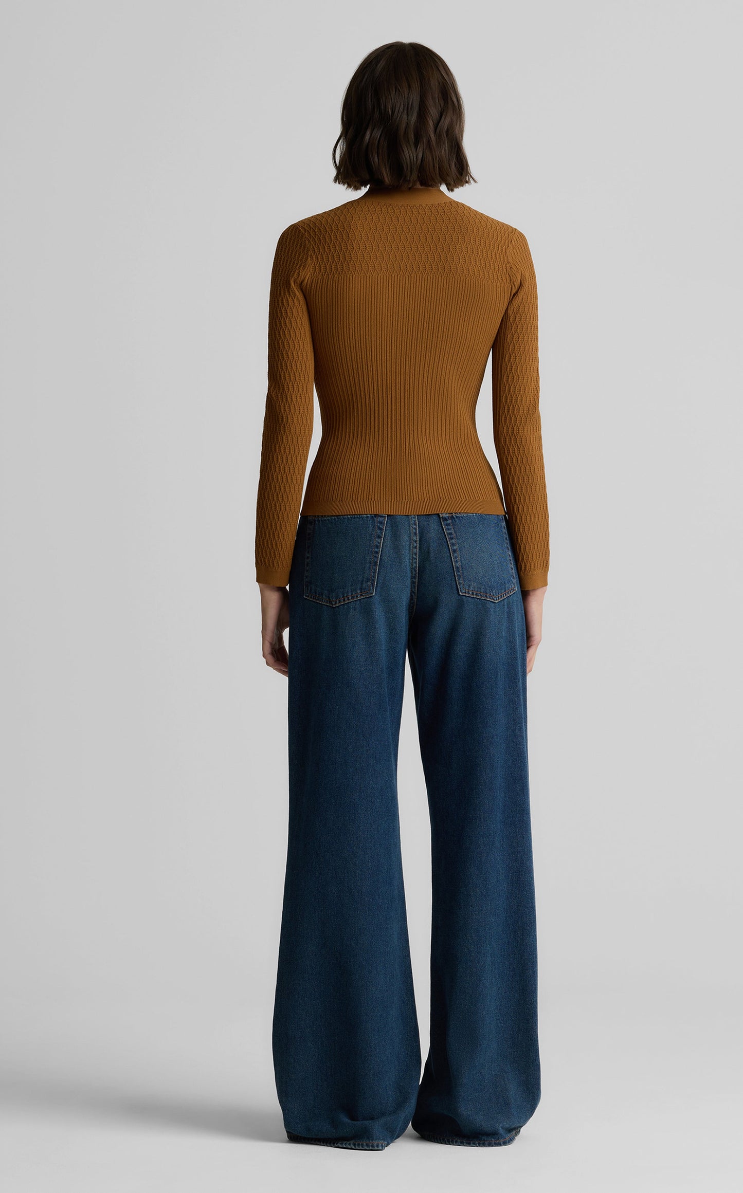 Remy Sweater in Fine Mixed Rib Knit