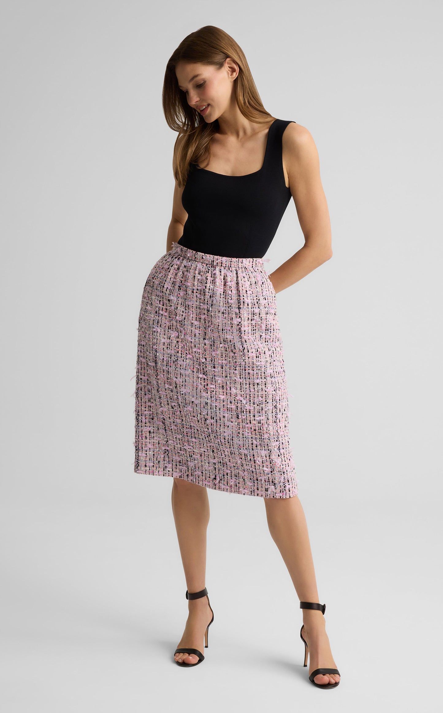 Arielle Skirt in Ivy Tweed