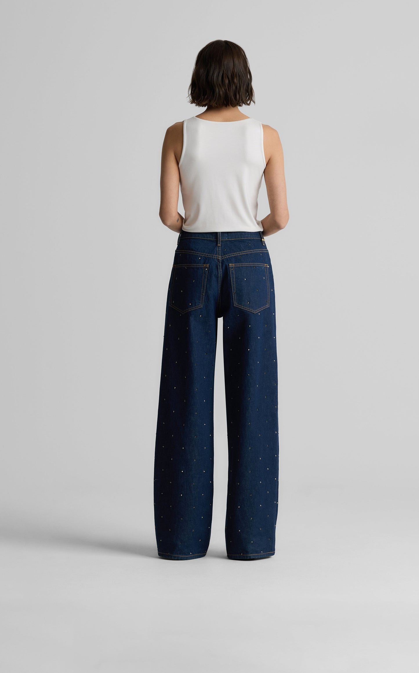 Aaliyah Rhinestone Embellished Denim