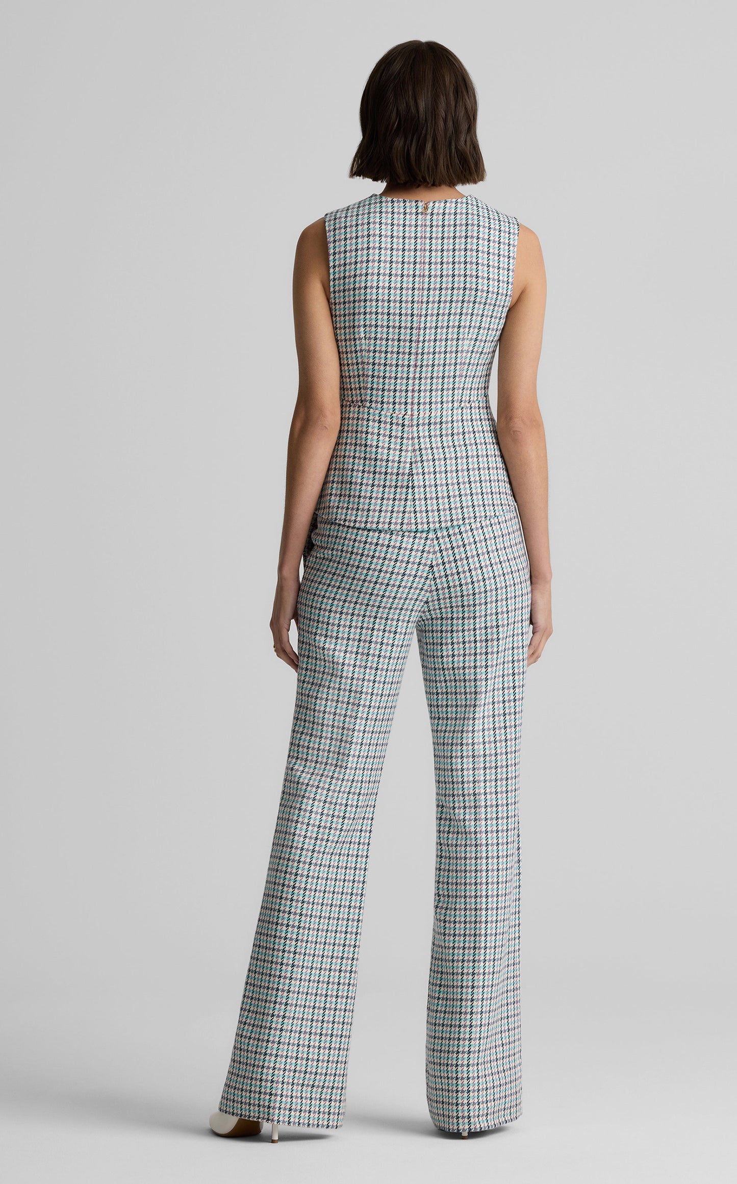 Sloane Top in Stretch Houndstooth