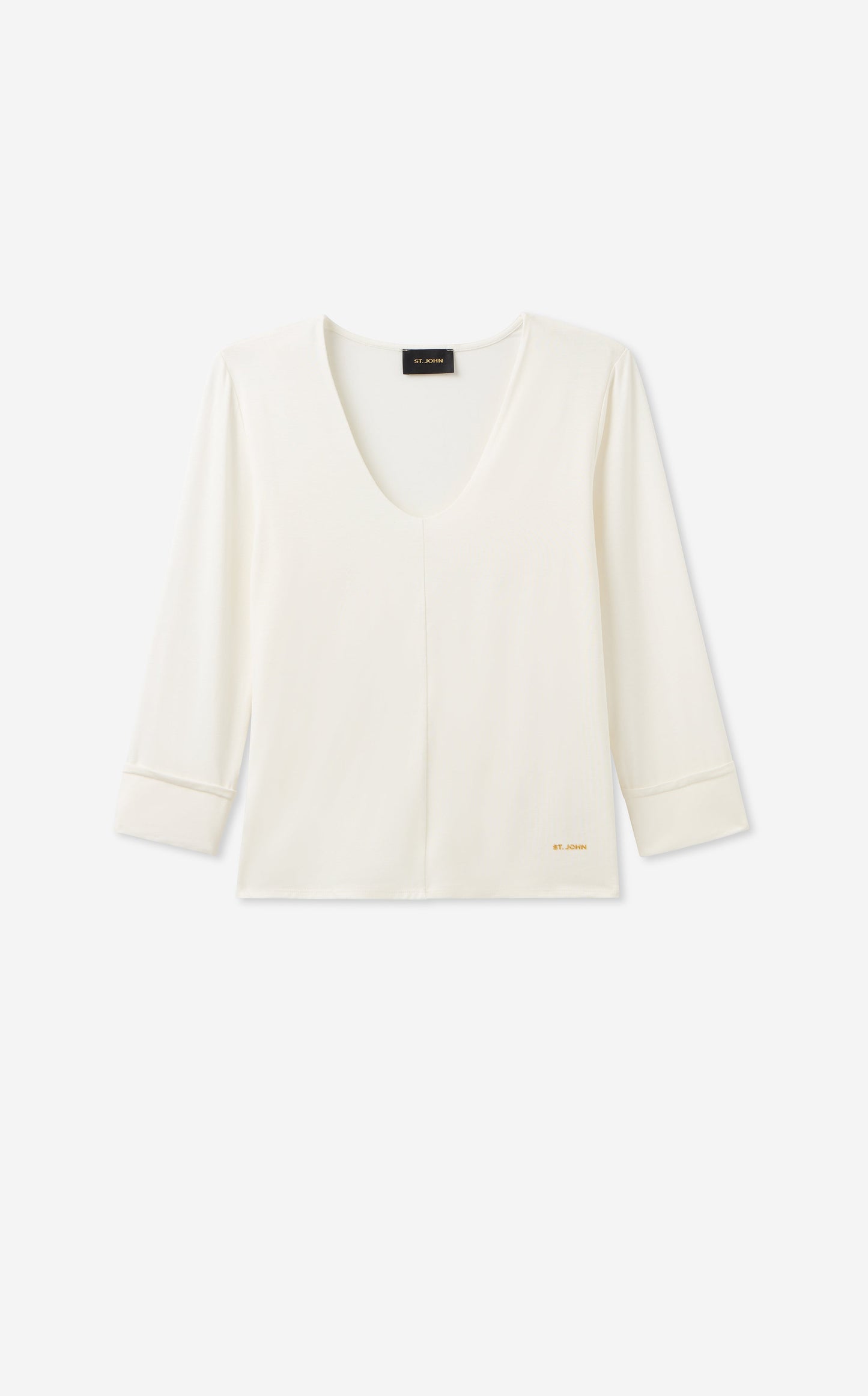 Polished Jersey V-Neck Top