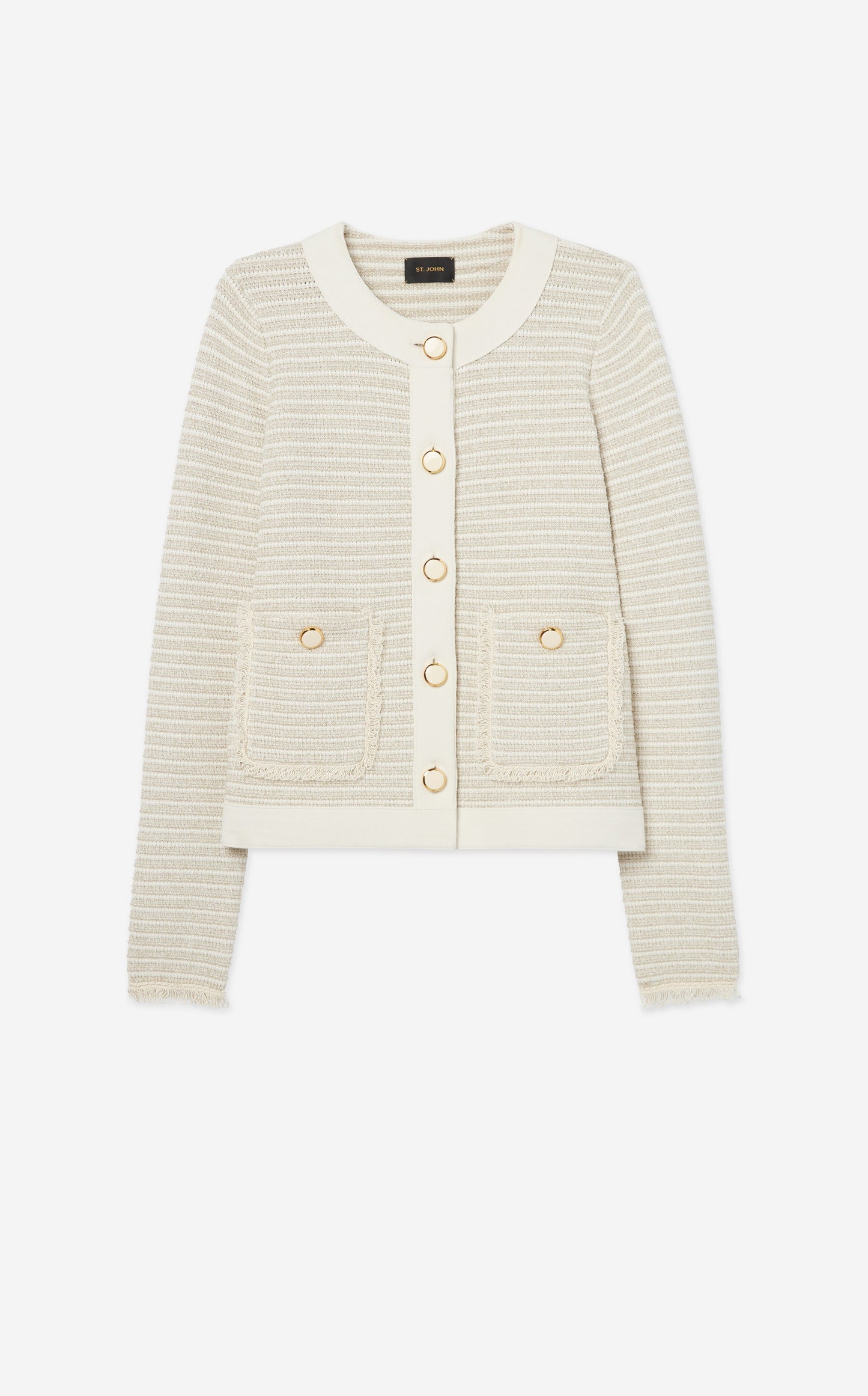 Fringe Knit Short Jacket