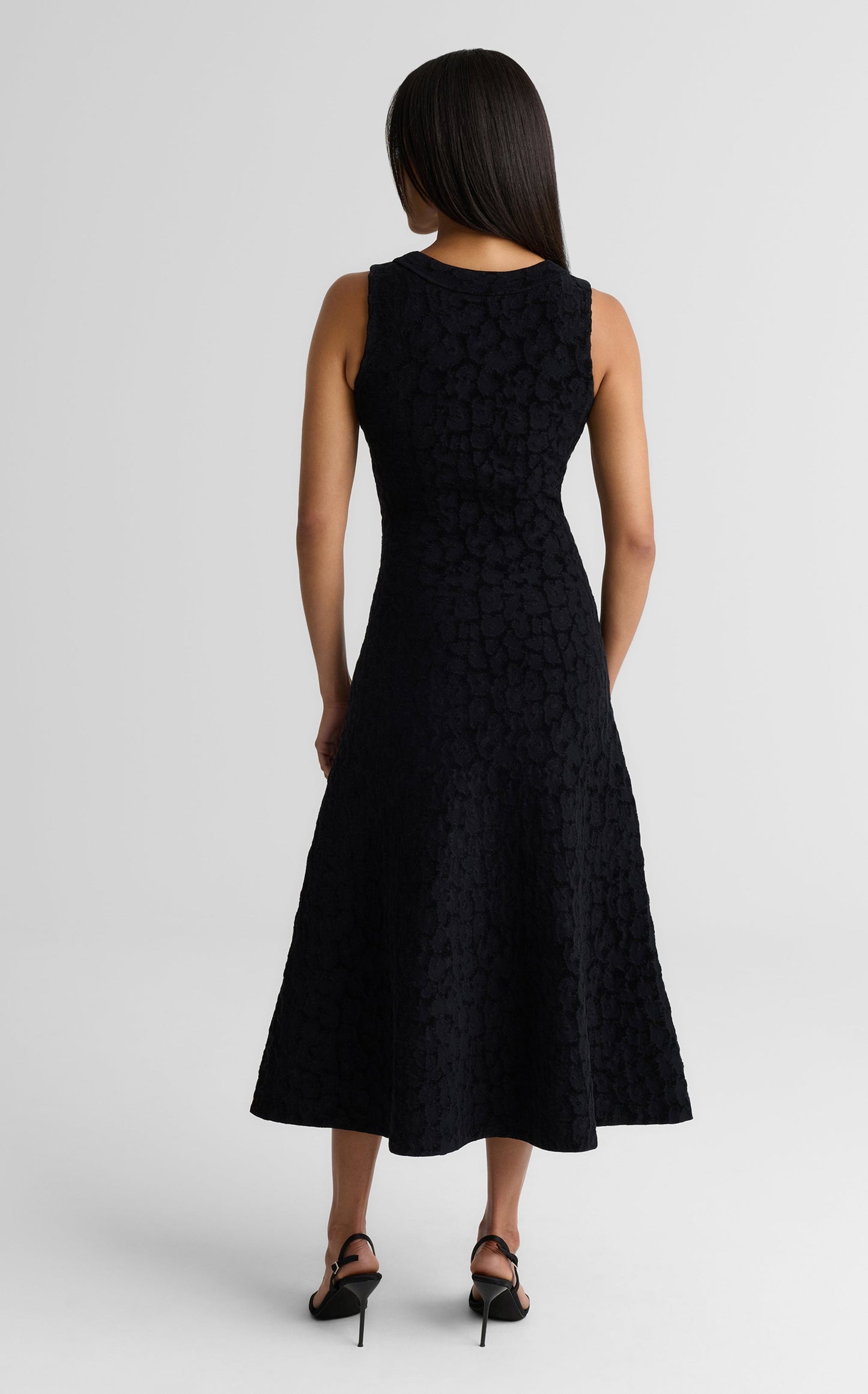 Belinda Dress In Velvet Leopard Jacquard