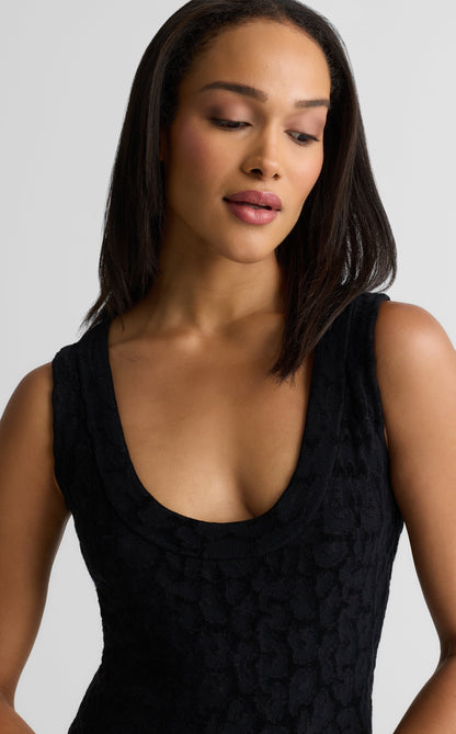 Belinda Dress In Velvet Leopard Jacquard