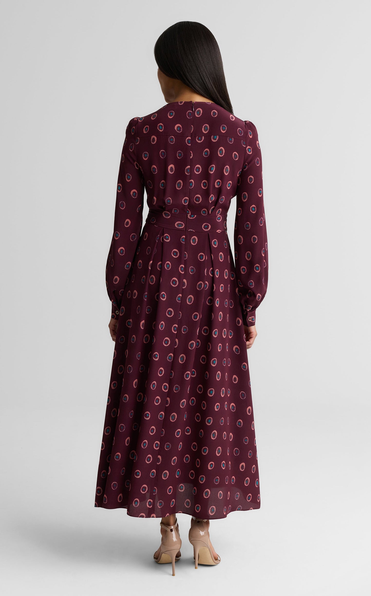 Jill Dress In Abstract Ink Print