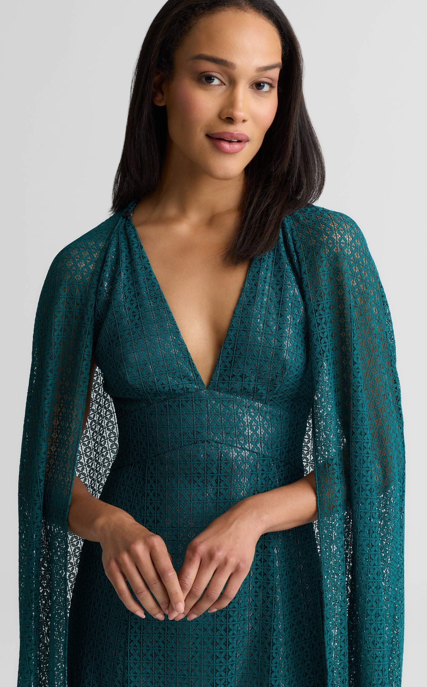 Janice Gown In Geometric Lace