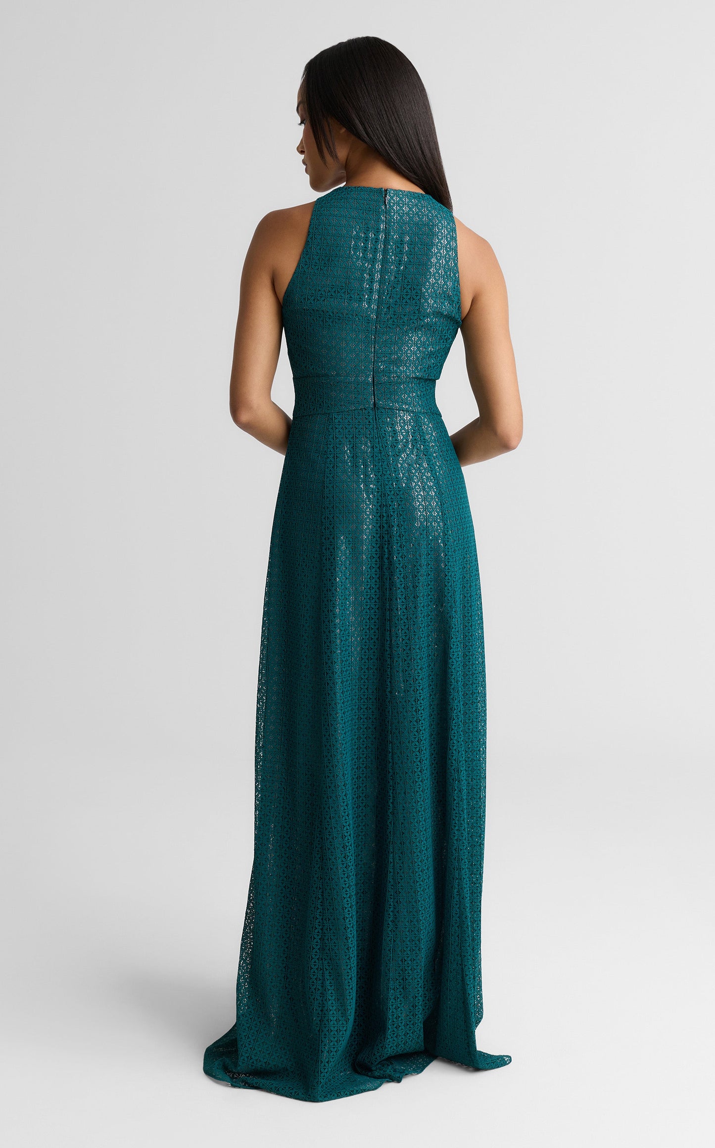 Janice Gown In Geometric Lace