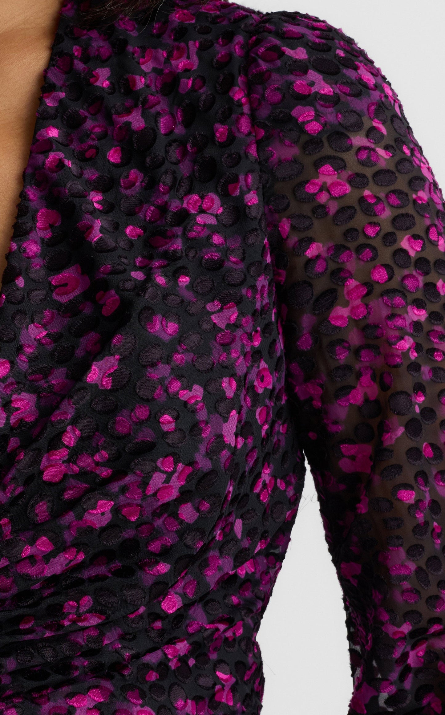 Rochelle Gown In Leopard Burnout Viscose