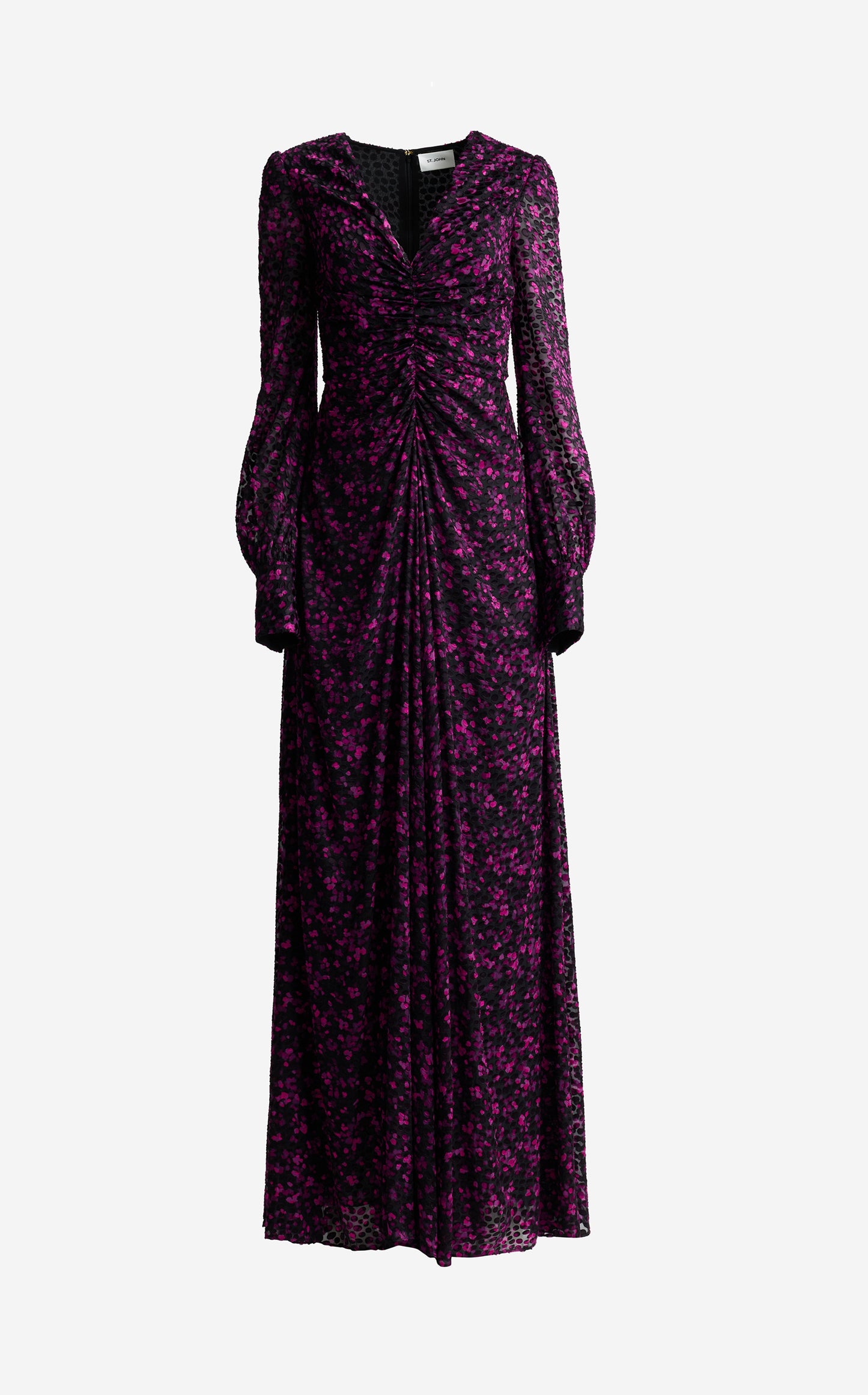Rochelle Gown In Leopard Burnout Viscose