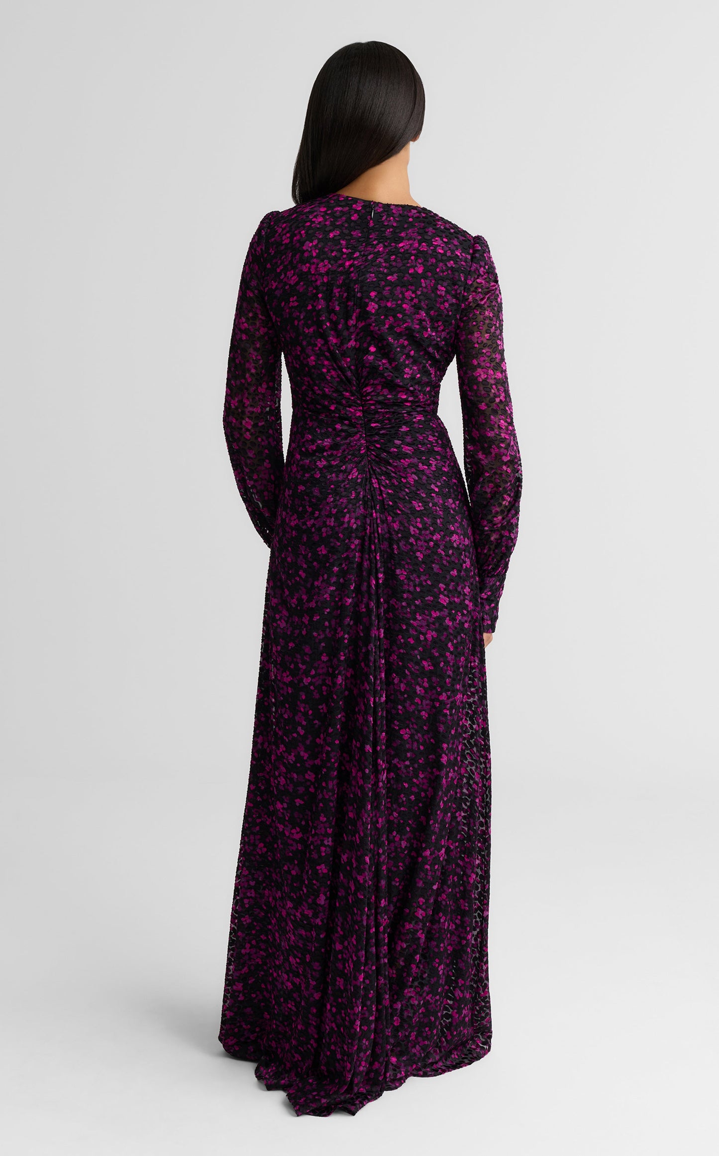 Rochelle Gown In Leopard Burnout Viscose