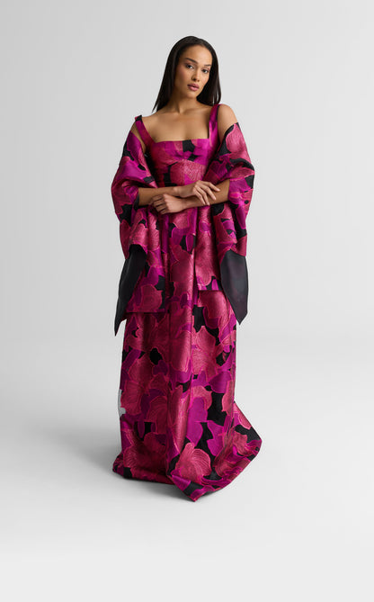 Athena Gown In Floral Organza