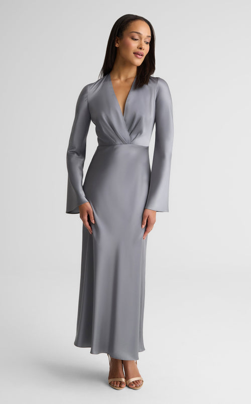Faith Dress In Liquid Satin