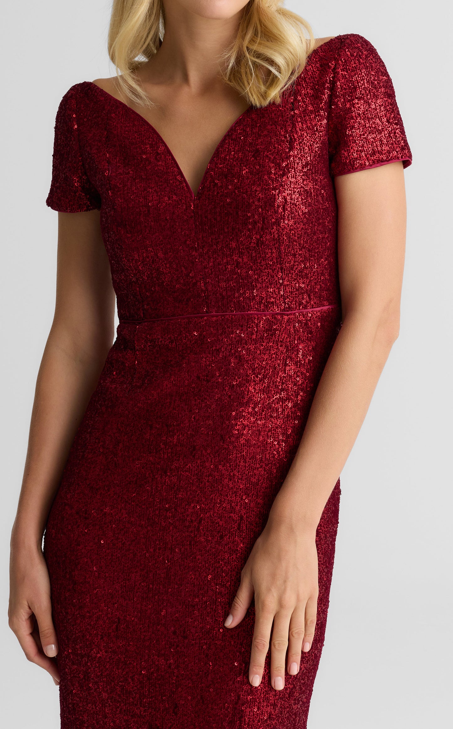 Delia Gown In Velvet Sequin