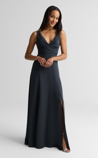 Tess Gown In Heathered Crepe