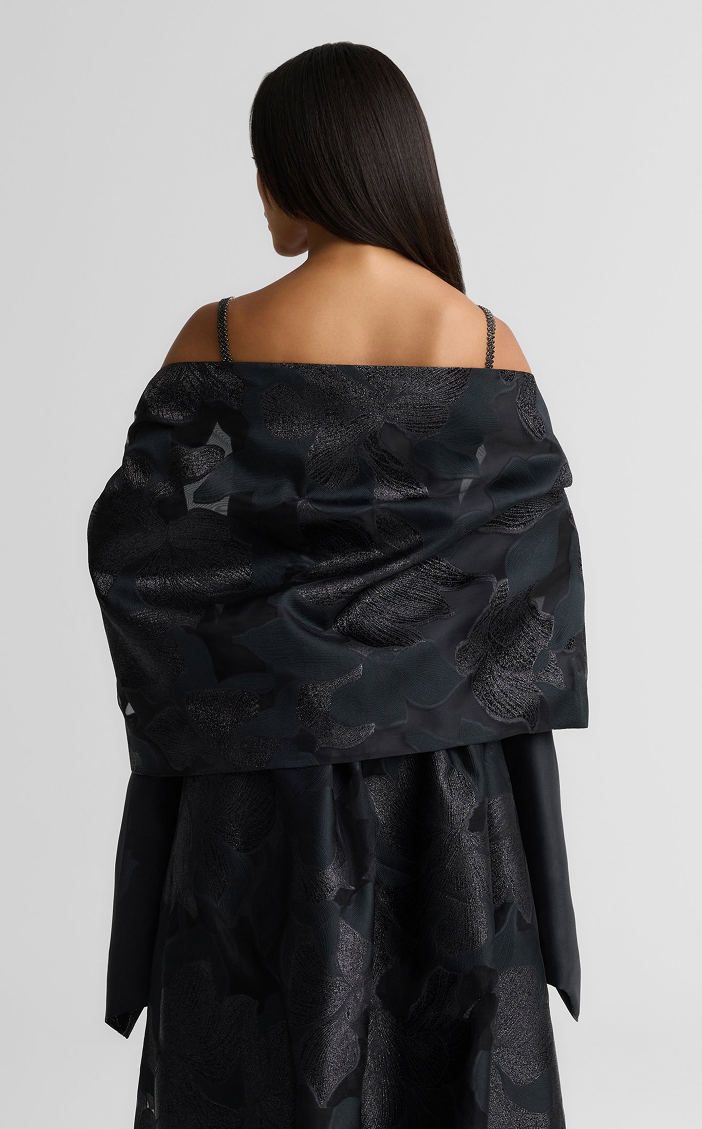 Georgia Wrap In Floral Organza