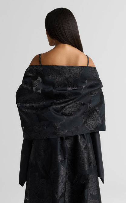 Georgia Wrap In Floral Organza