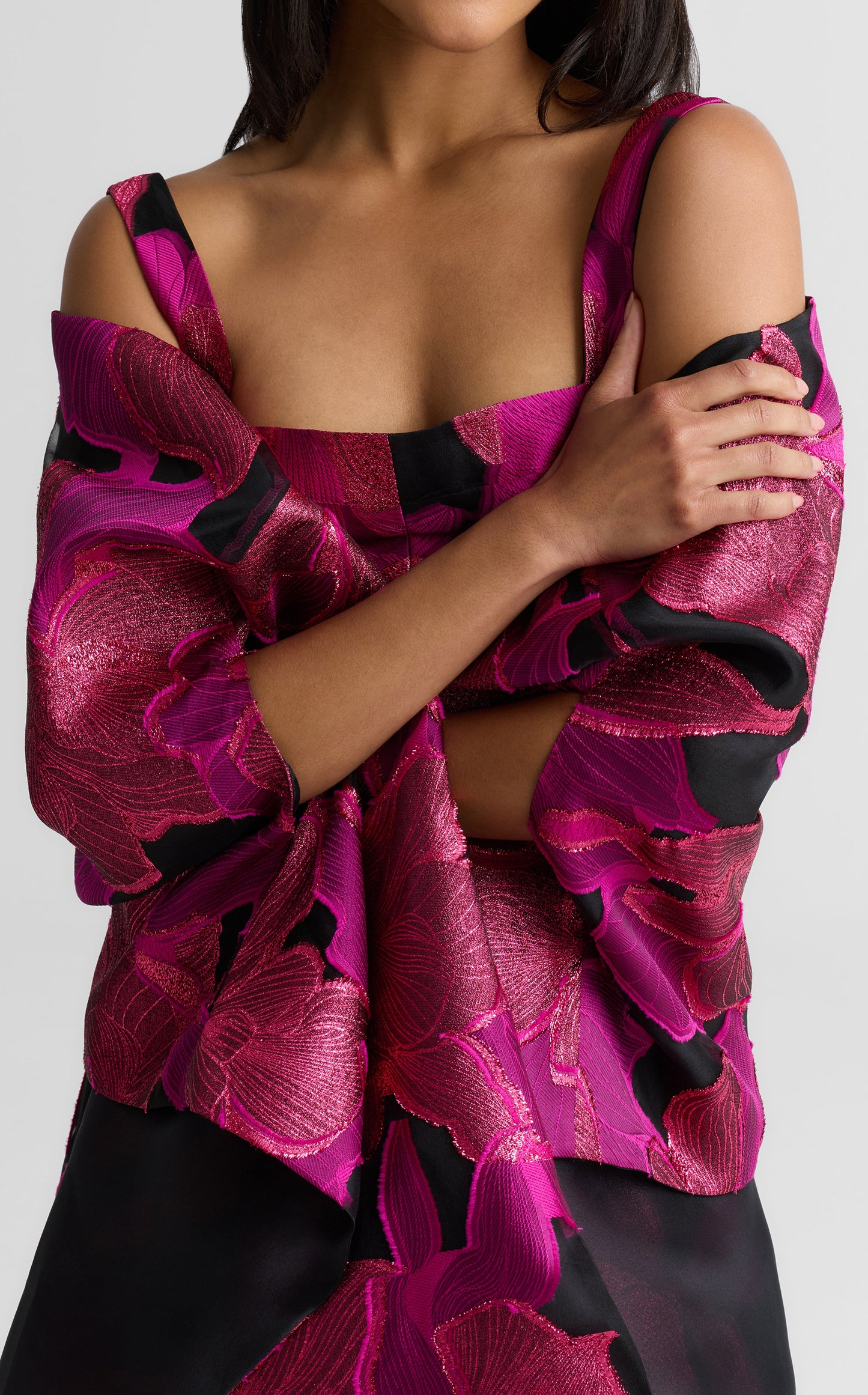 Georgia Wrap In Floral Organza