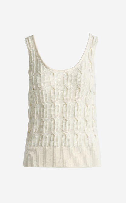 Diana Shell In Merino Blend Cable Knit