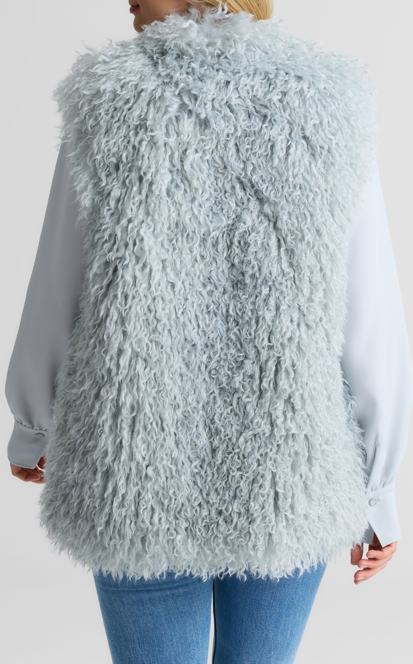 Clementine Vest In Mongolian Faux Fur