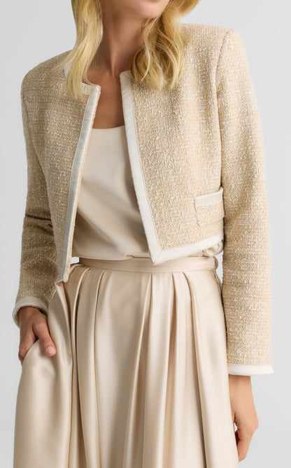 Carrie Jacket In Satin Framed Arcadia Tweed
