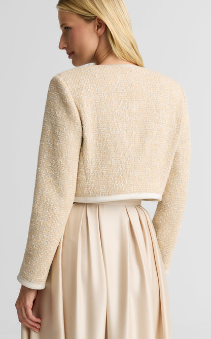 Carrie Jacket In Satin Framed Arcadia Tweed