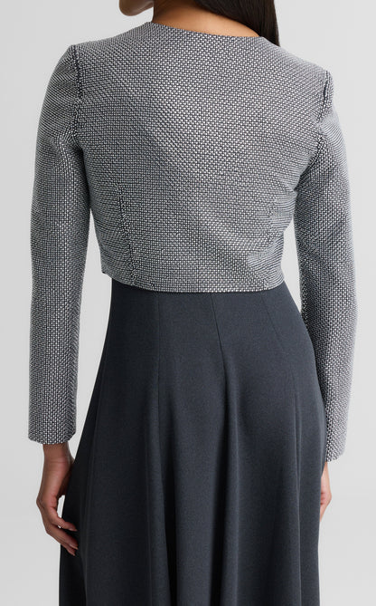 Trina Jacket In Embellished Heathered Crepe