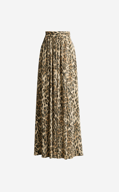 Bethany Skirt In Leopard Print Georgette