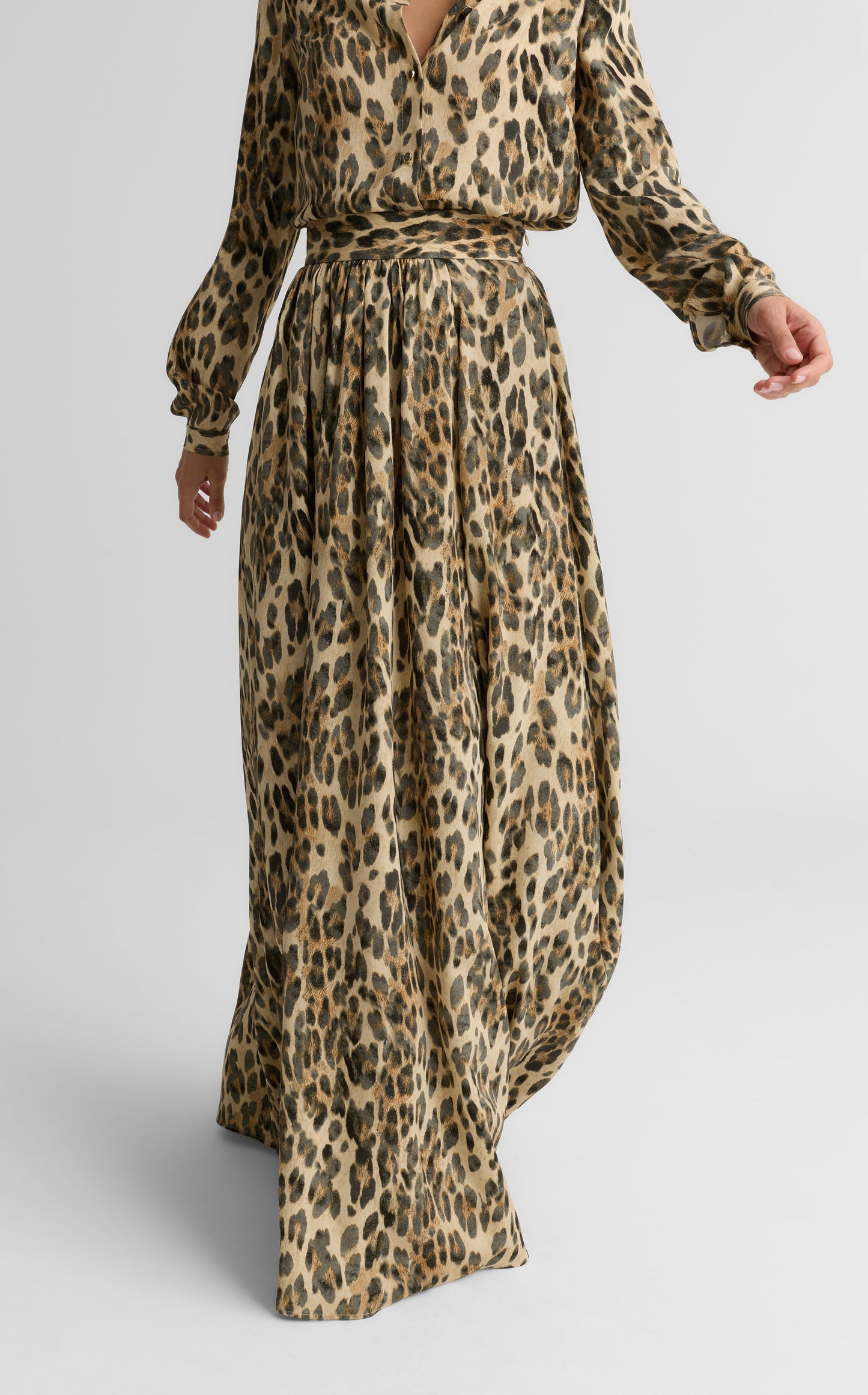 Bethany Skirt In Leopard Print Georgette