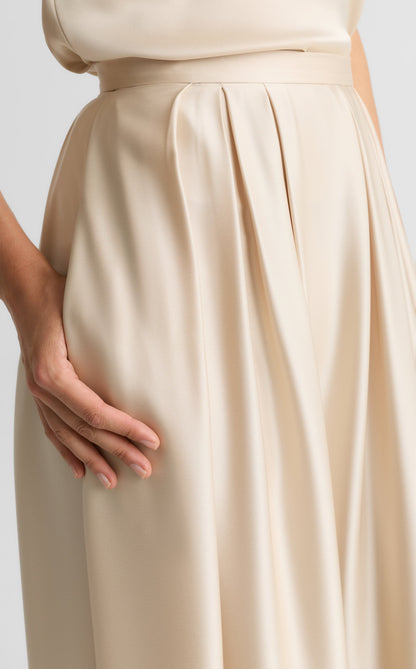 Bethany Skirt In Liquid Satin