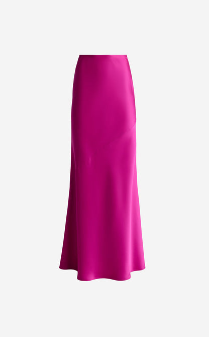 Beverly Skirt In Liquid Satin