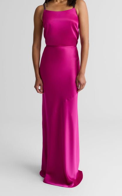 Beverly Skirt In Liquid Satin