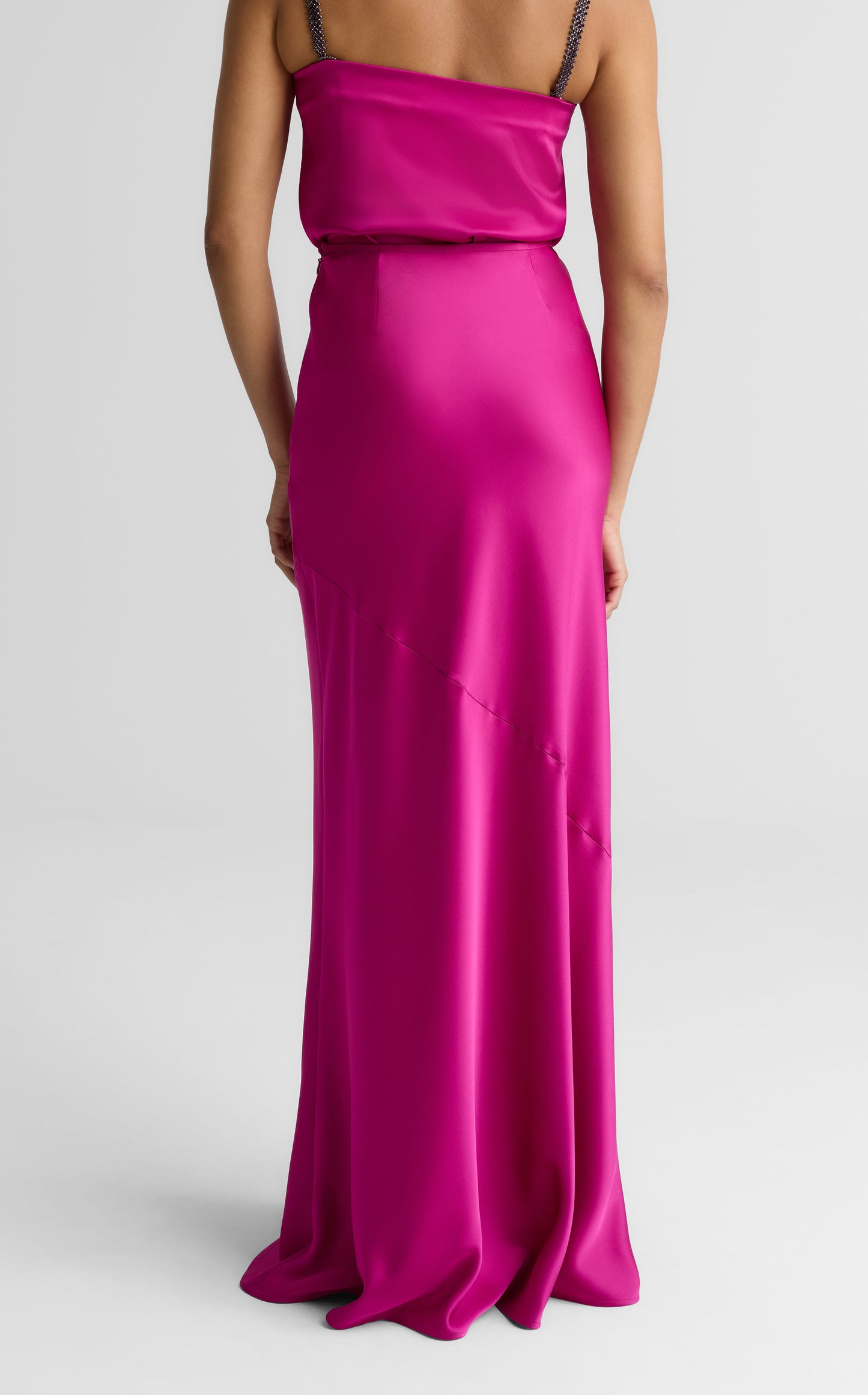 Beverly Skirt In Liquid Satin