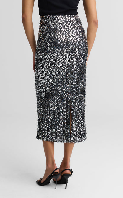 Stevie Skirt In Paillette Embellished Mesh
