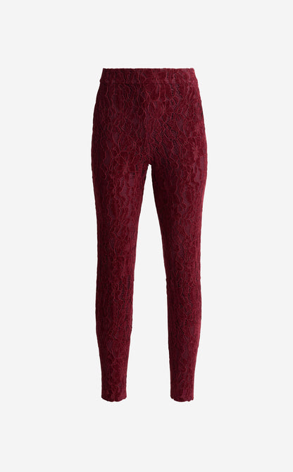Isabel Pant In Velvet Floral Lace