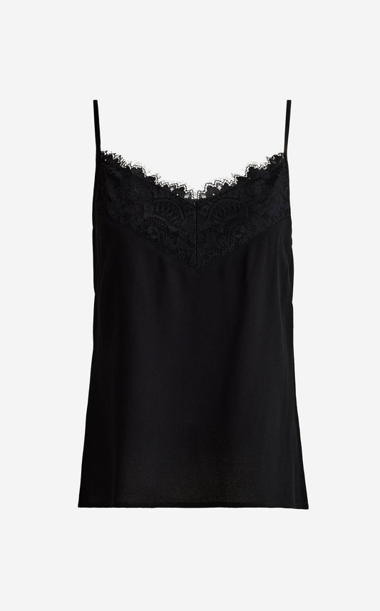 Lana Cami in Lace Silk Crepe