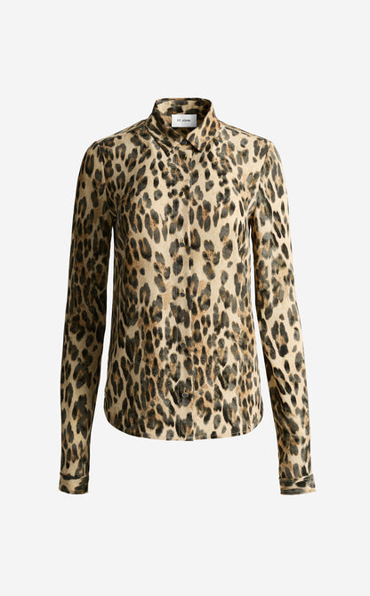 Hannah Blouse In Leopard Print