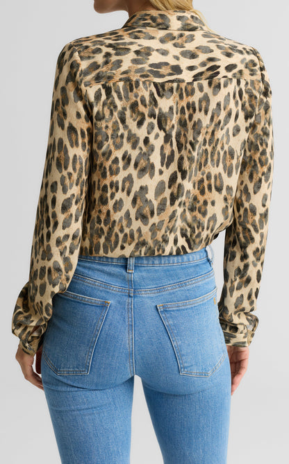 Hannah Blouse In Leopard Print