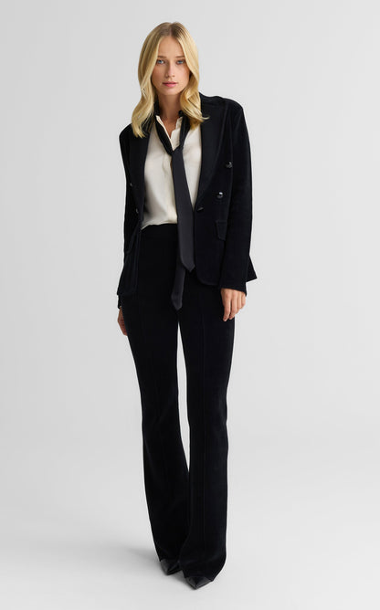 Hannah Neck Tie Blouse In Lightweight Liquid Satin