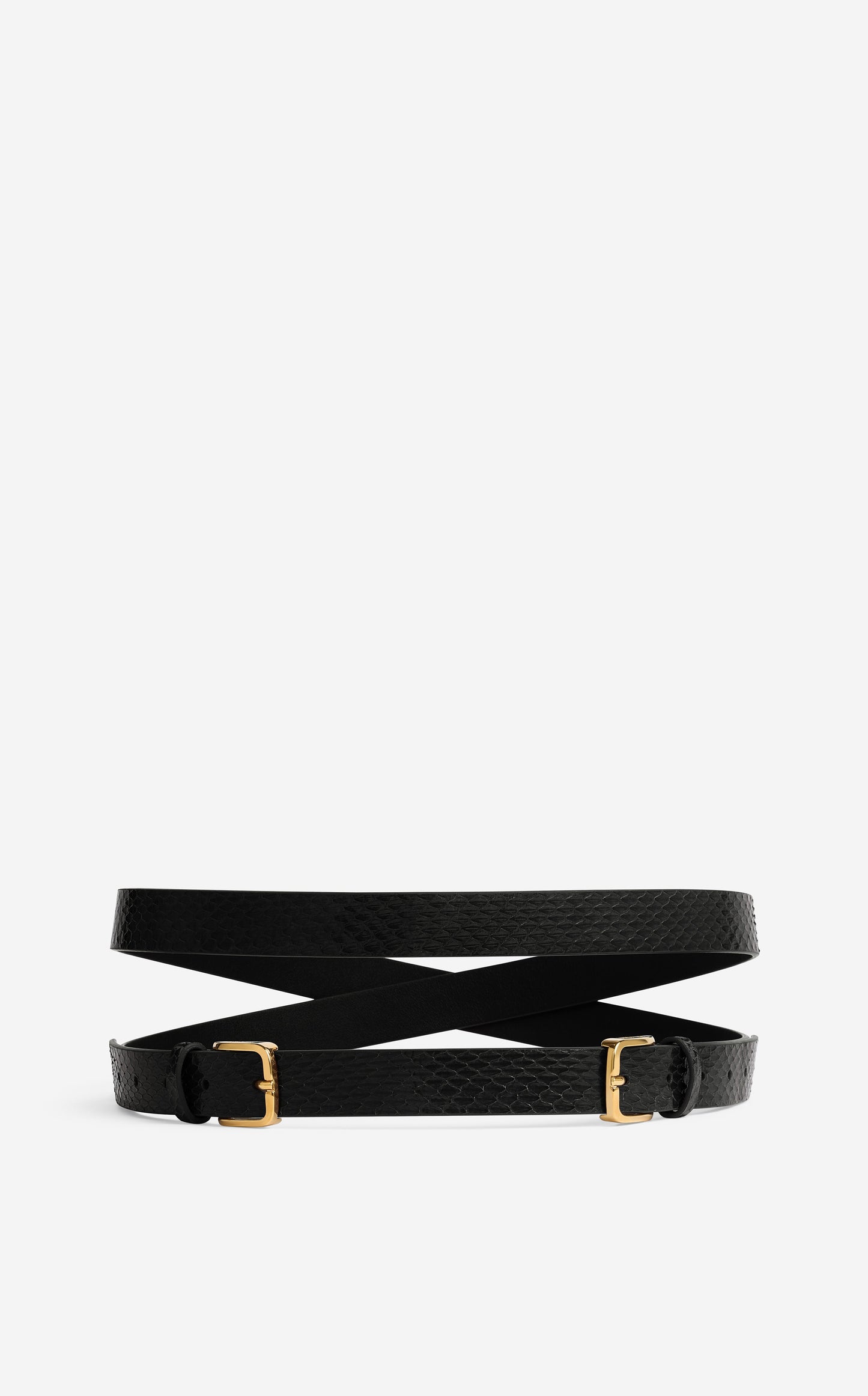 Double Buckle Wrap Belt
