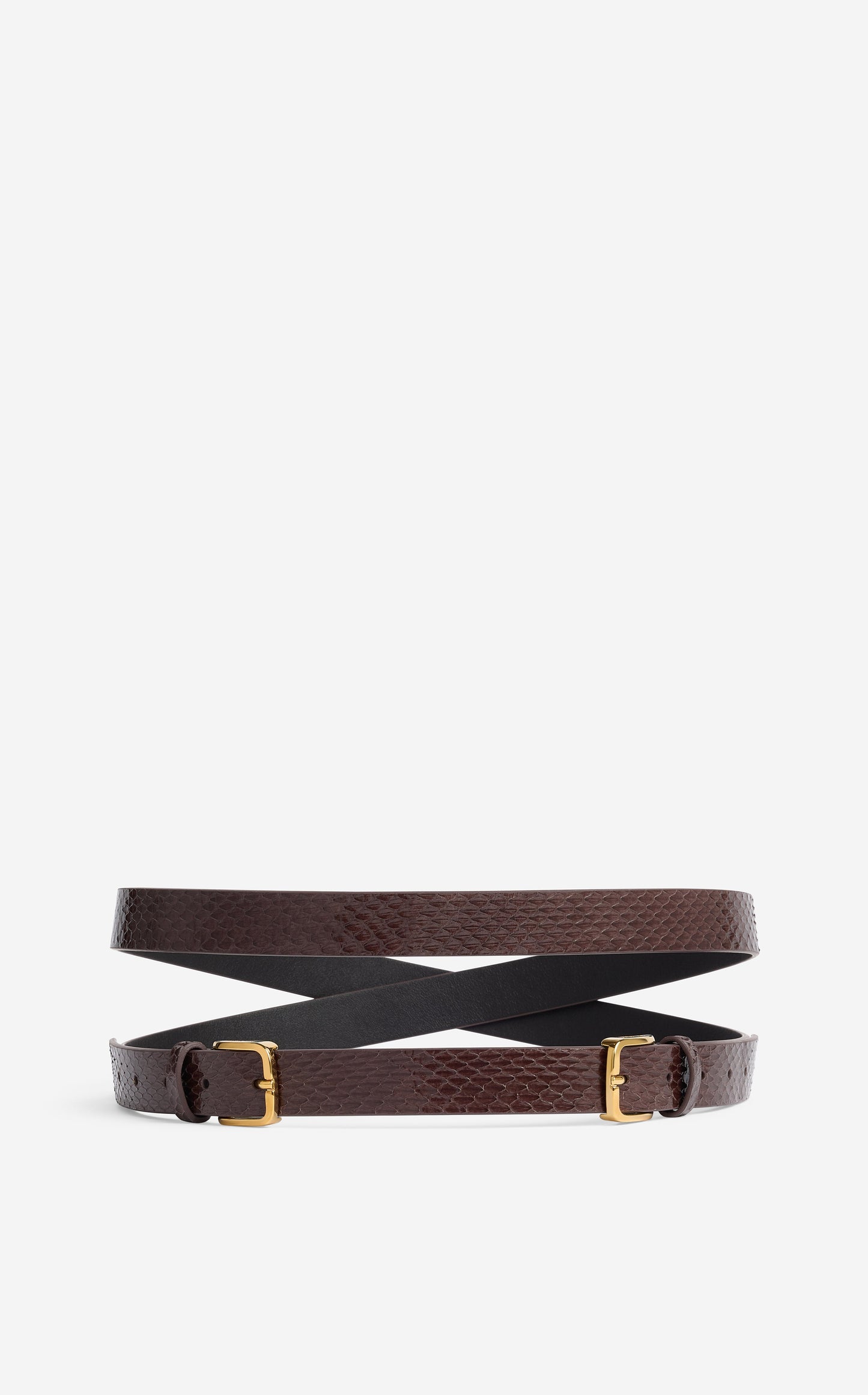 Double Buckle Wrap Belt