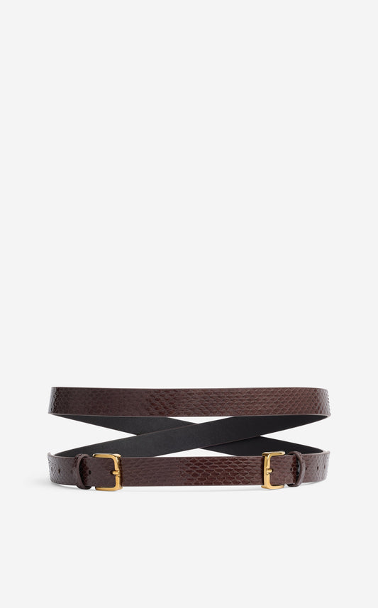 Double Buckle Wrap Belt