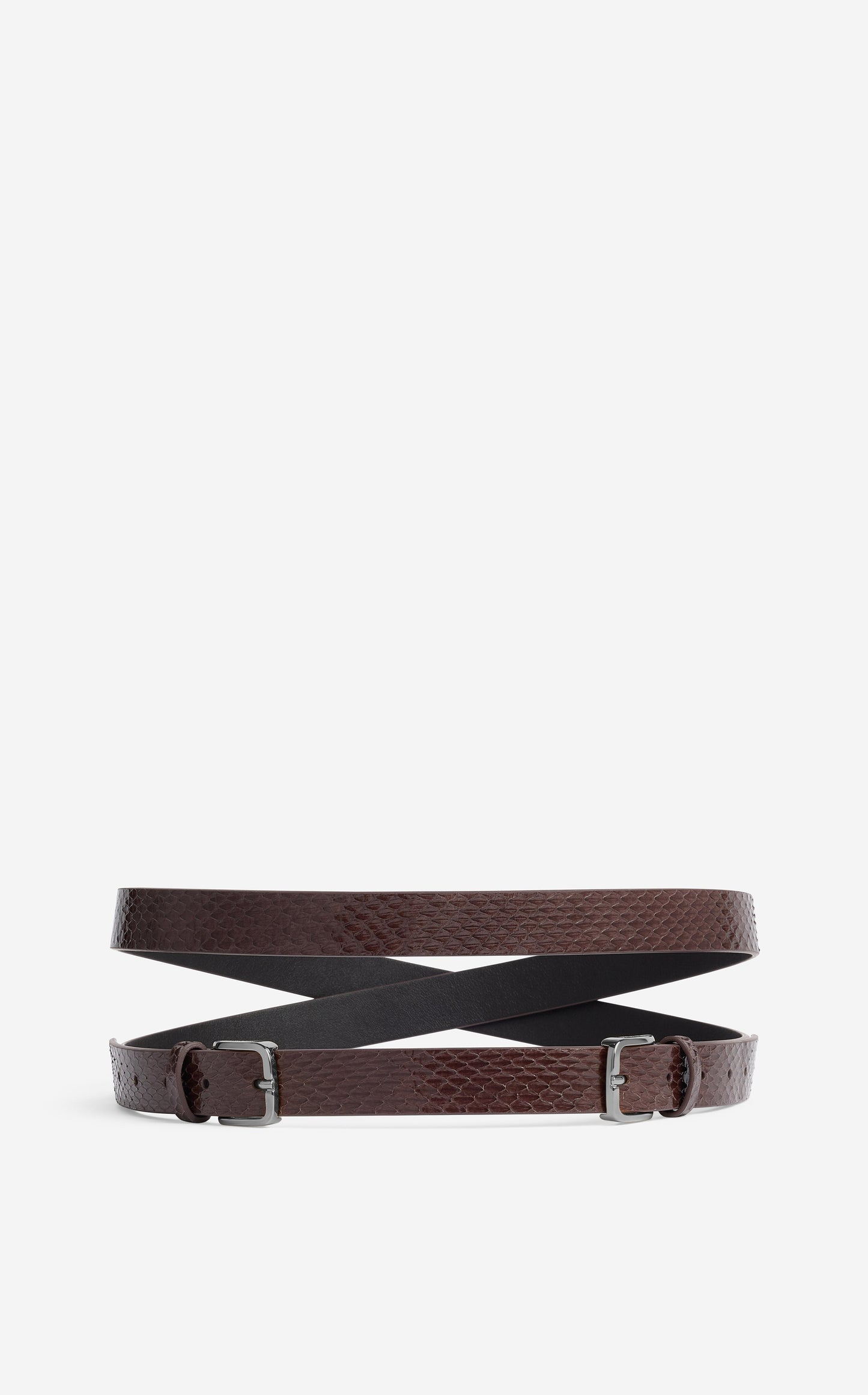 Double Buckle Wrap Belt
