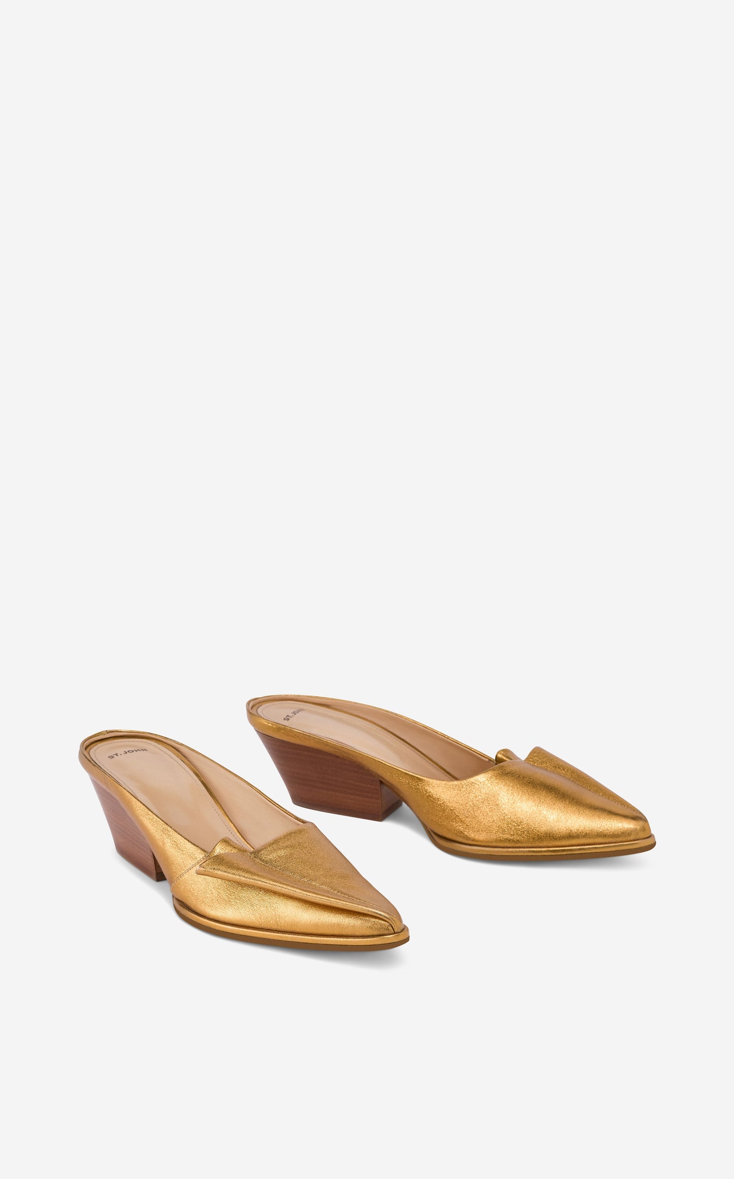 Pleated Leather Mule