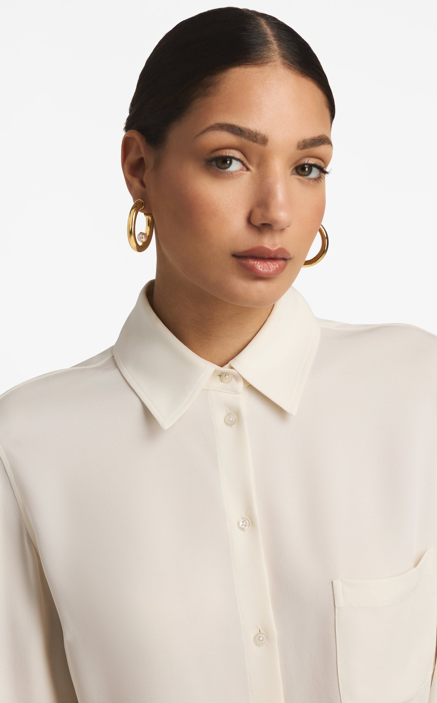 Christina Caruso Hoop Earring with Pearl