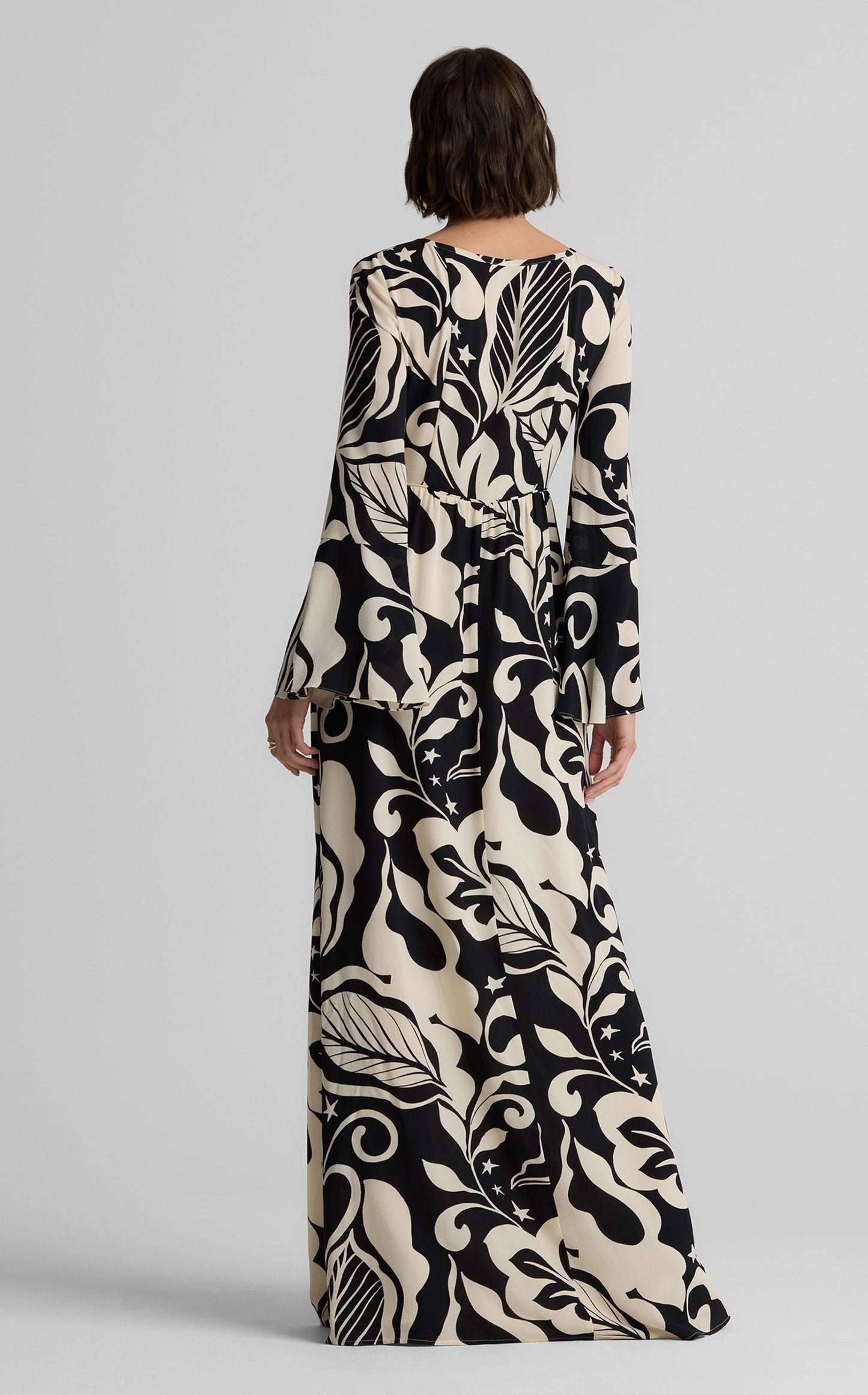 Harlow Dress in Leaf Print