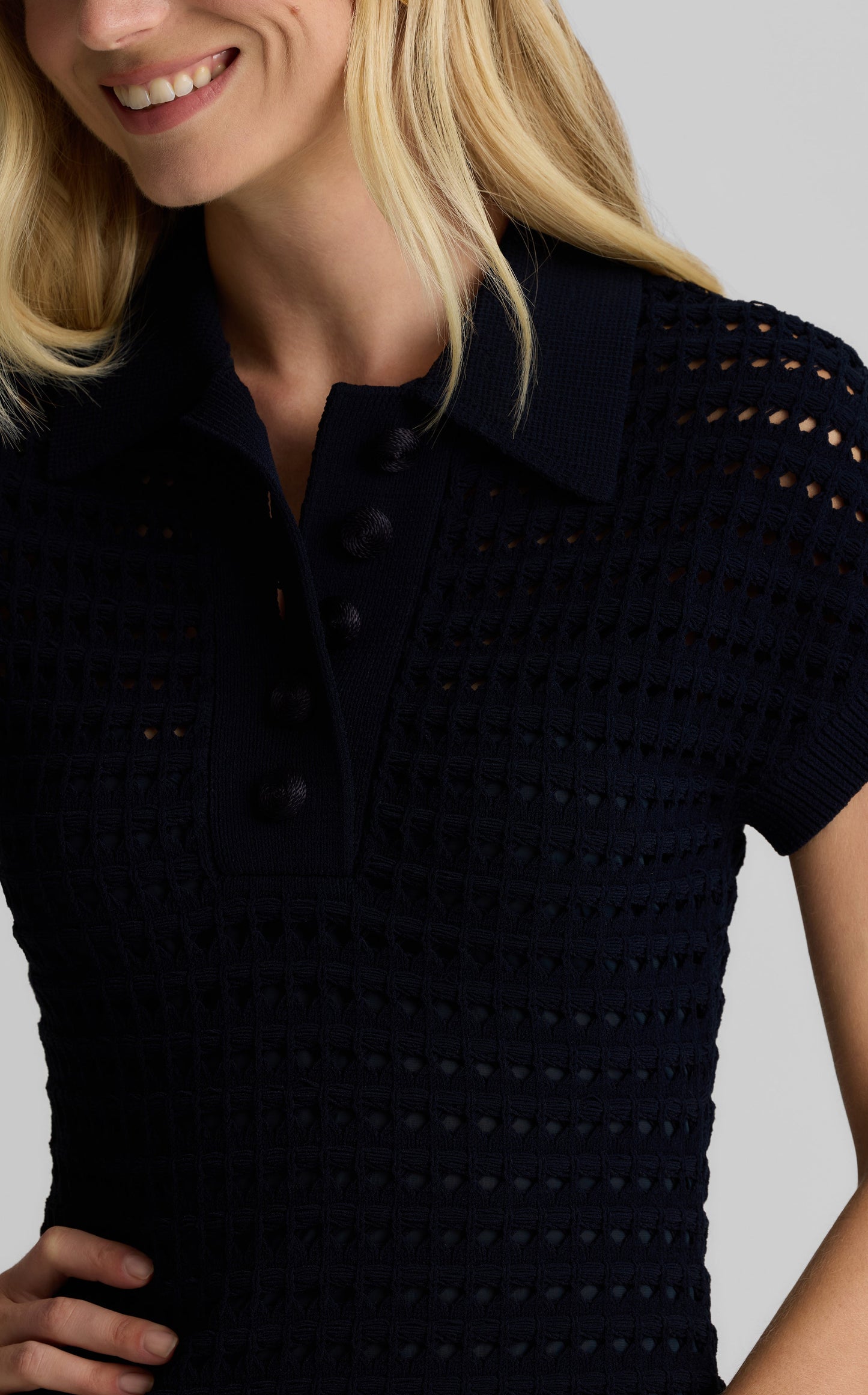 Casey Dress in Pointelle Knit