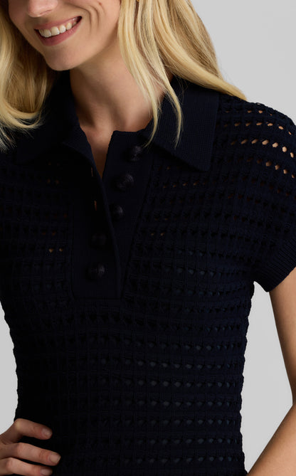 Casey Dress in Pointelle Knit