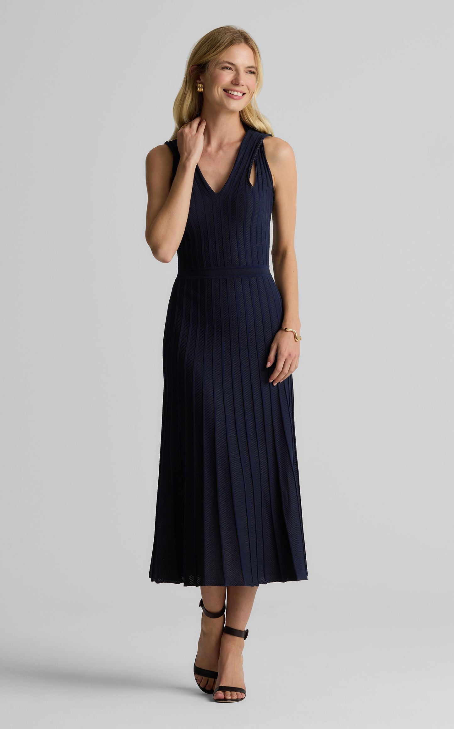 Robin Dress in Open Rib Knit